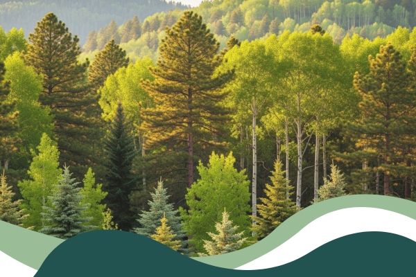 Trees on a Colorado hill range