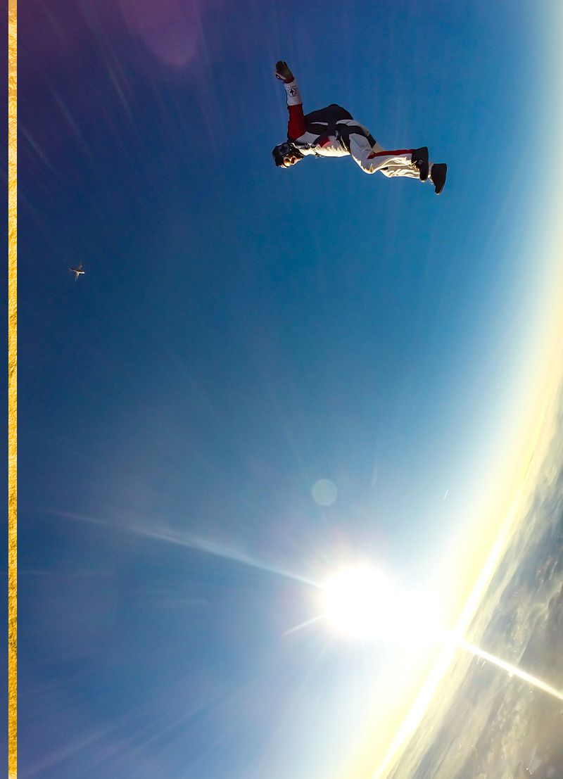 Image of a person skydiving