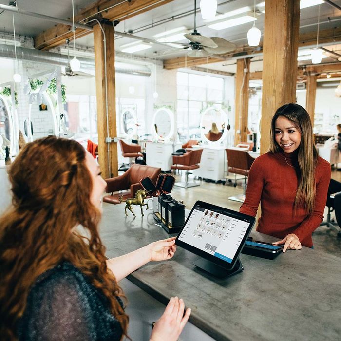 Woman shopping at a small business