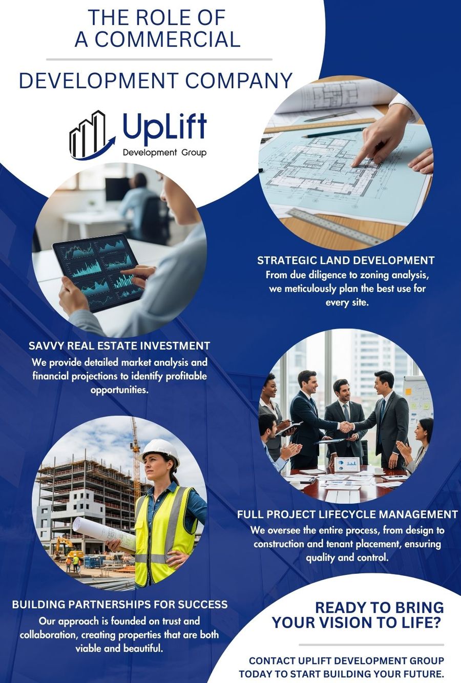 The Role of a Commercial Development Company: From Vision to Reality infographic