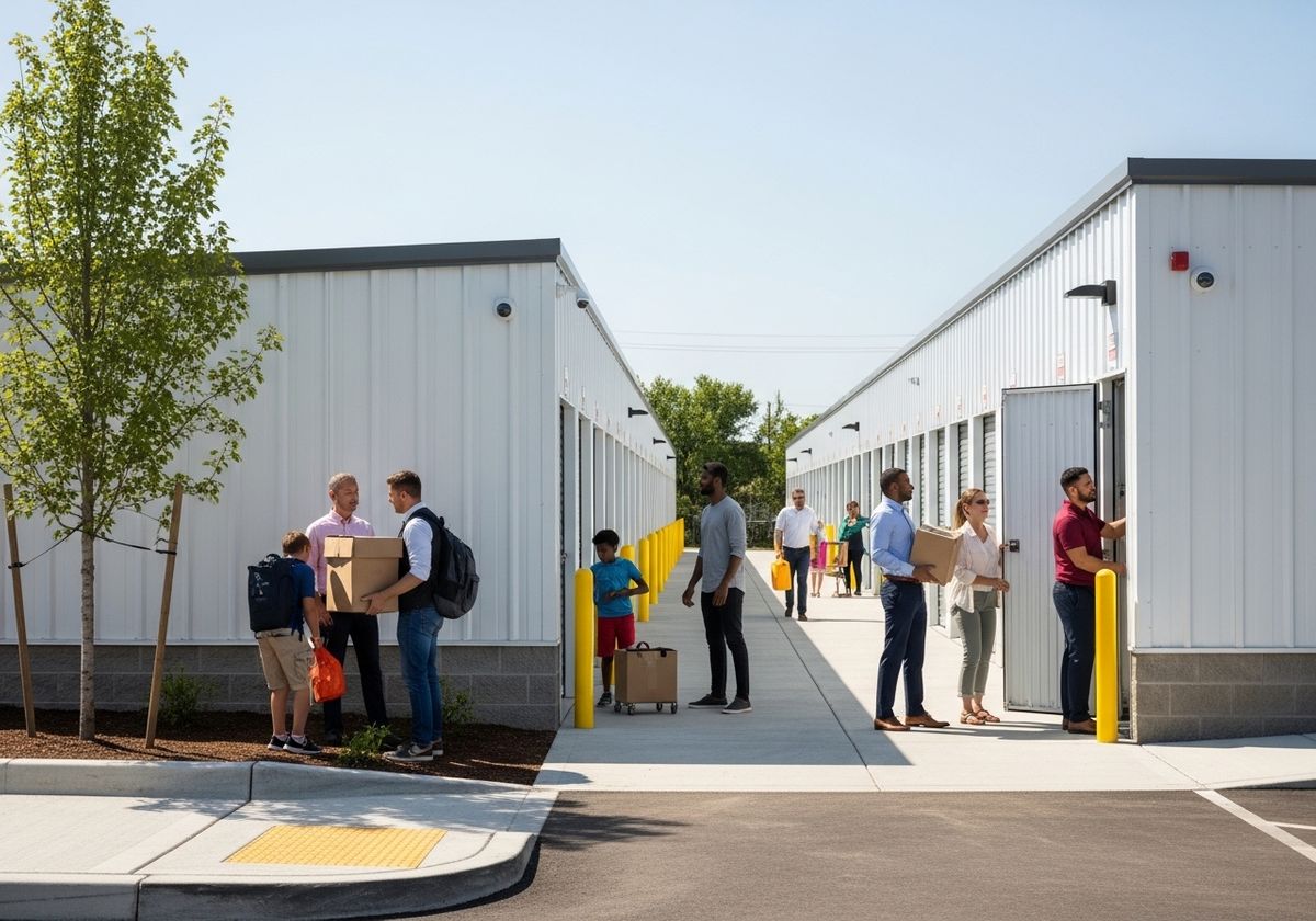 People Using Self Storage Facility