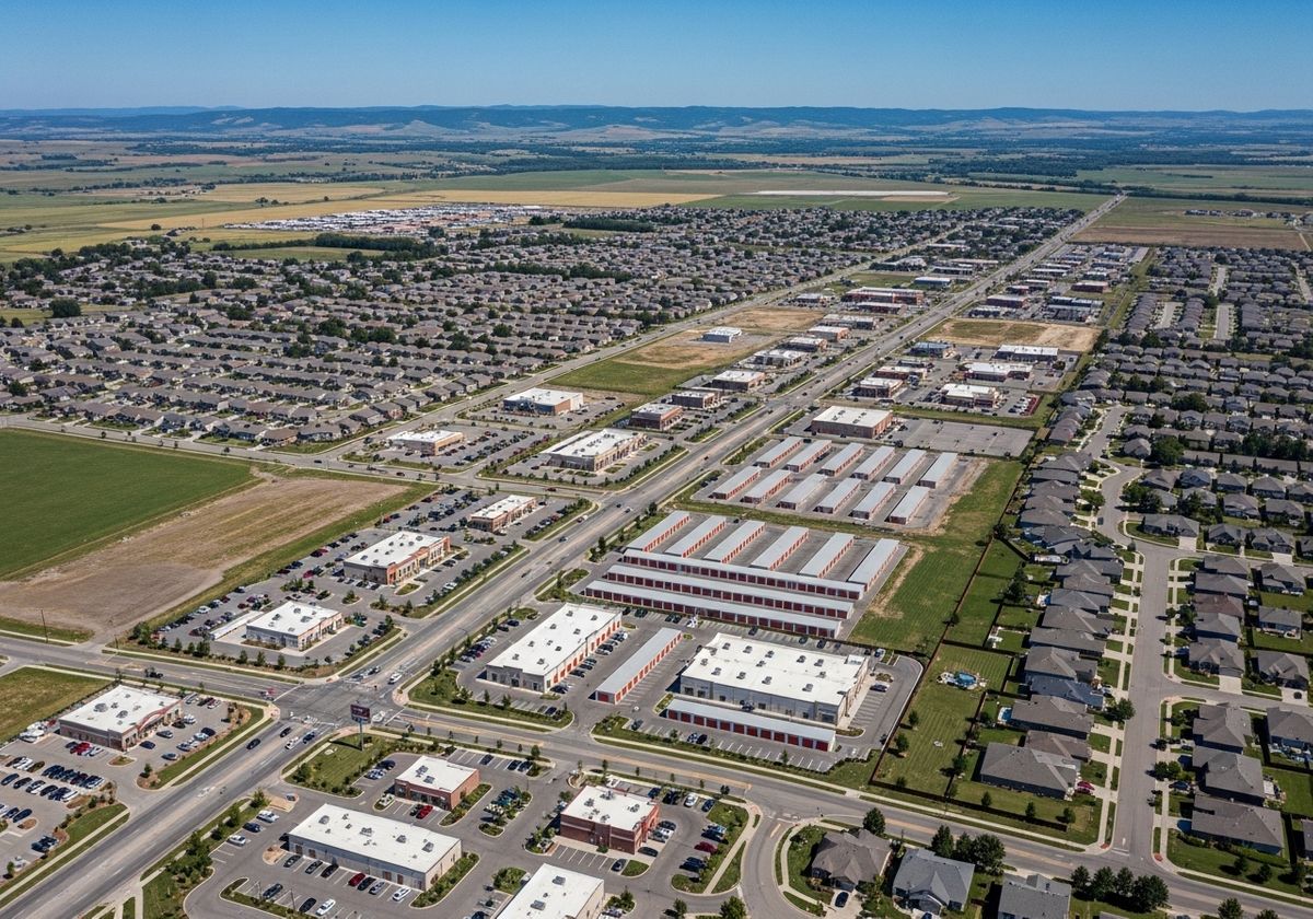 Aerial View of Suburban Development