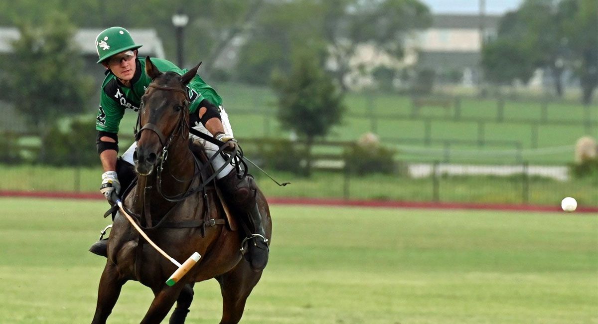 Polo player during game