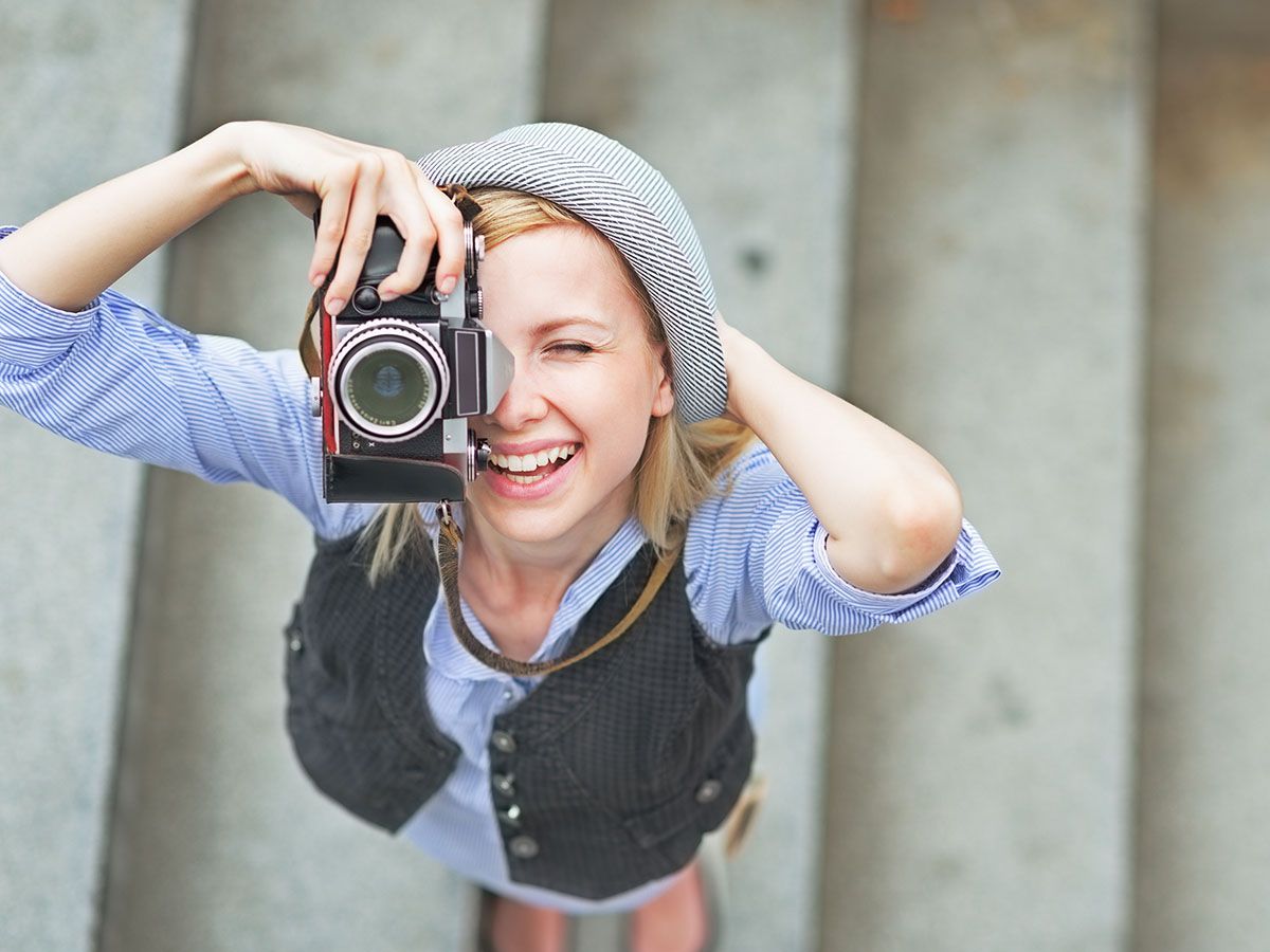 Woman taking a photo