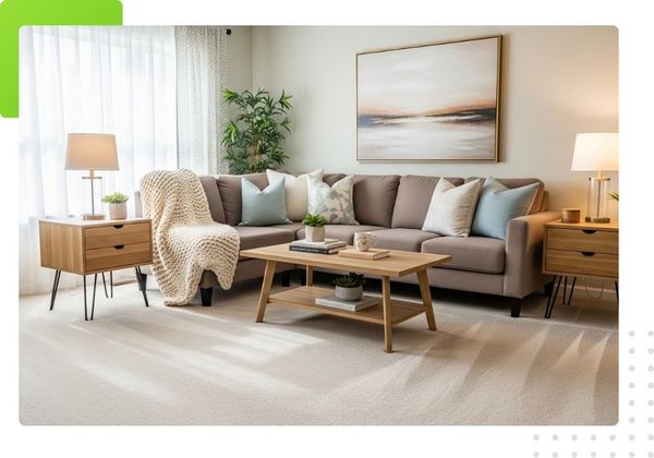 modern living room with freshly cleaned carpet modern living room with freshly cleaned carpet
