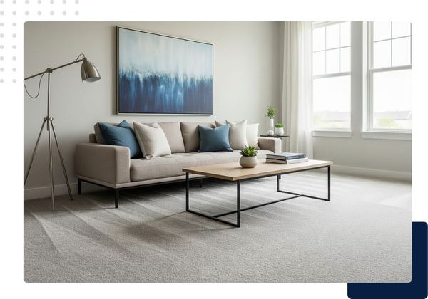minimal living room with freshly cleaned carpet minimal living room with freshly cleaned carpet