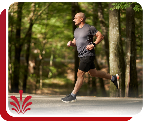 Man jogging outdoors