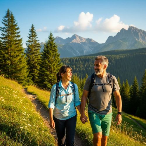 couple hiking couple hiking