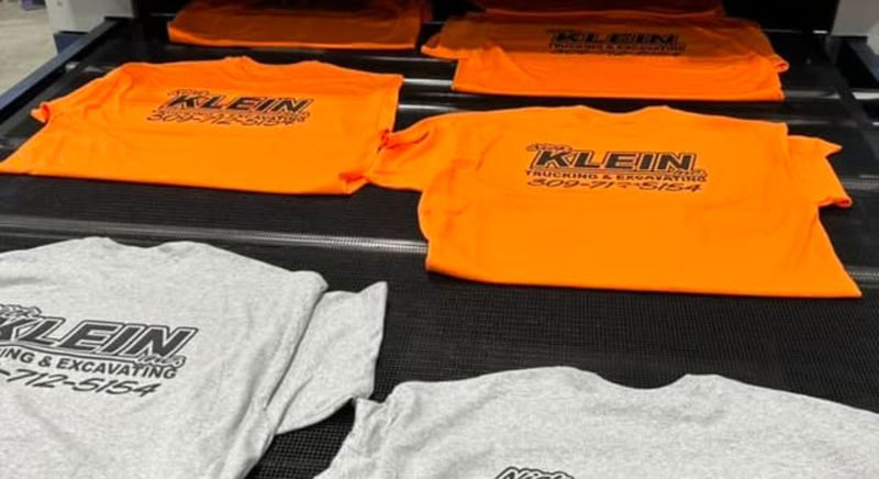 shirts on digital printer