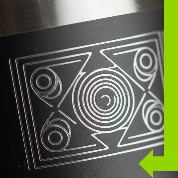 Details of a laser engraving