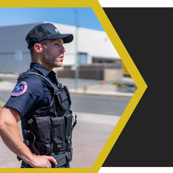 commercial security guard at a warehouse