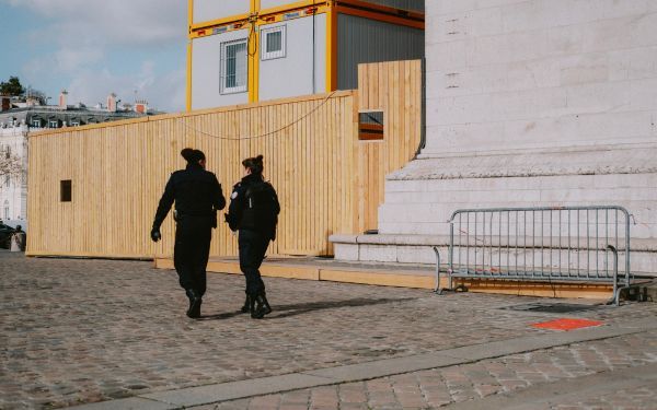 security guards patrolling