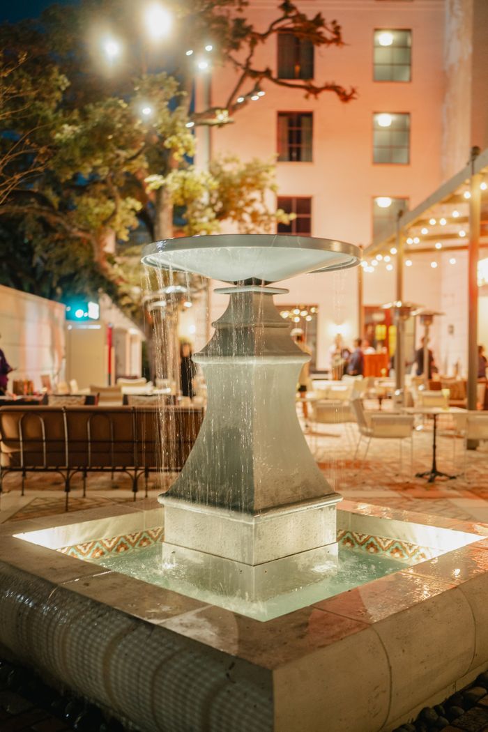 Fountain Lighting Installation at Hotel Daphne Houston by Stirling Electric & Irrigation