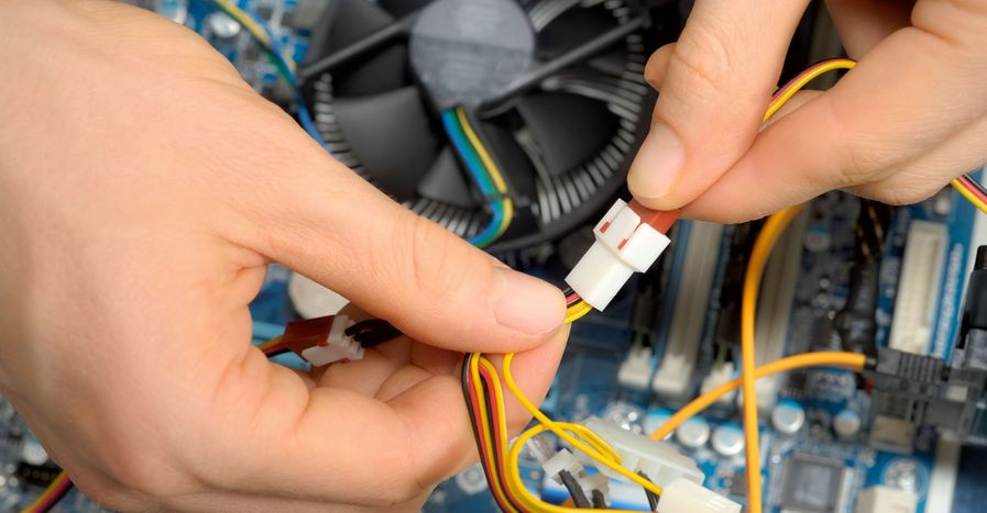 electrician working on wiring