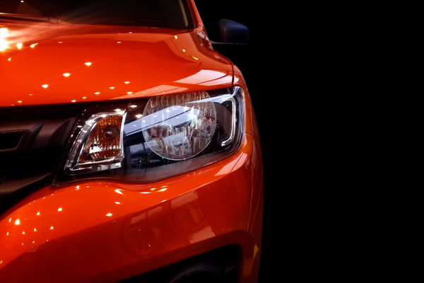 front end of a car. 