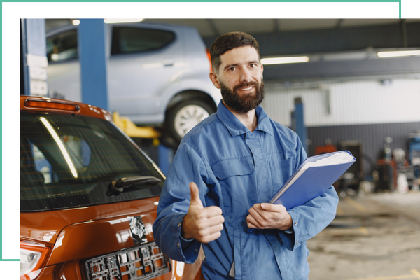 repair tech giving thumbs up repair tech giving thumbs up