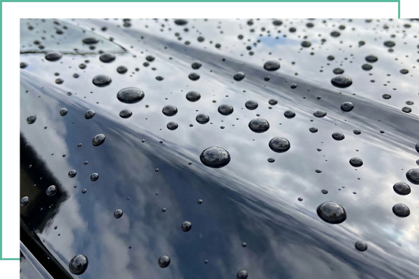 rain bubbled up on clear coat 