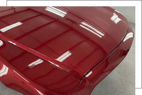 like new shiny red hood