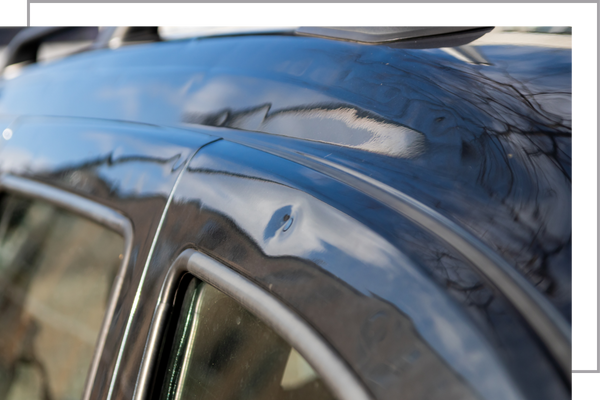 car dent.
