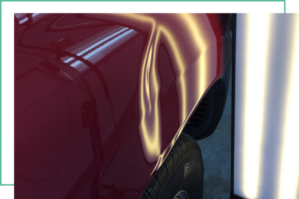 car dent.