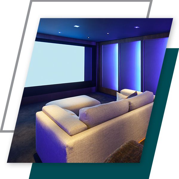 glowing entertainment room