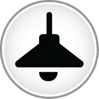 hanging light fixture icon