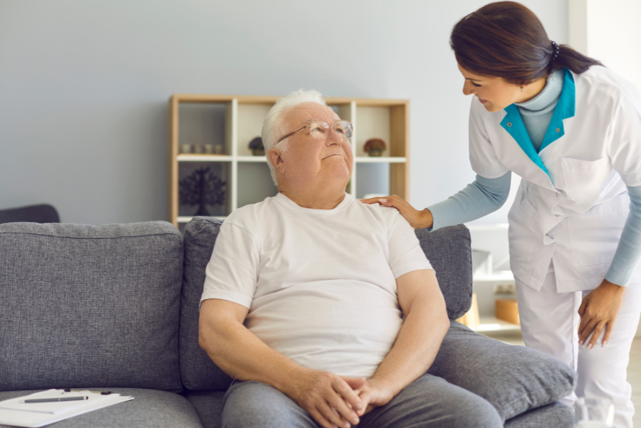 care giver and patient