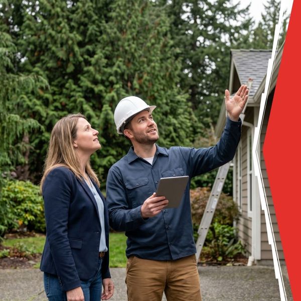 contactor talking to homeowner
