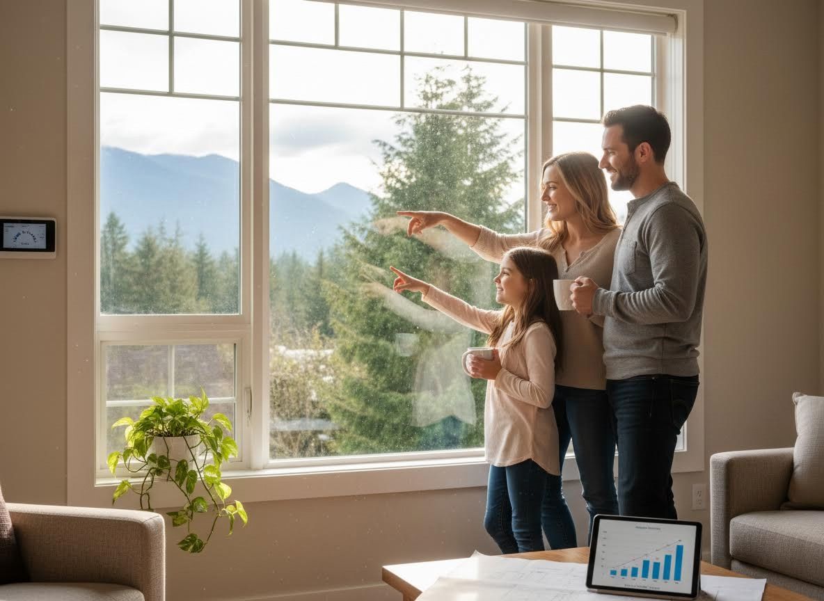 Family Enjoying Scenic Mountain View from Home