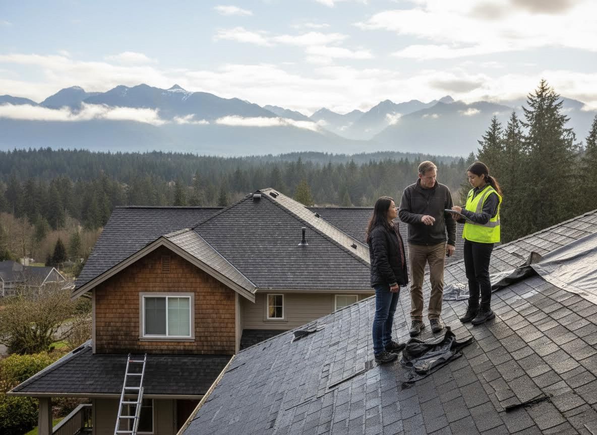 Roof Inspection with Contractor and Homeowners