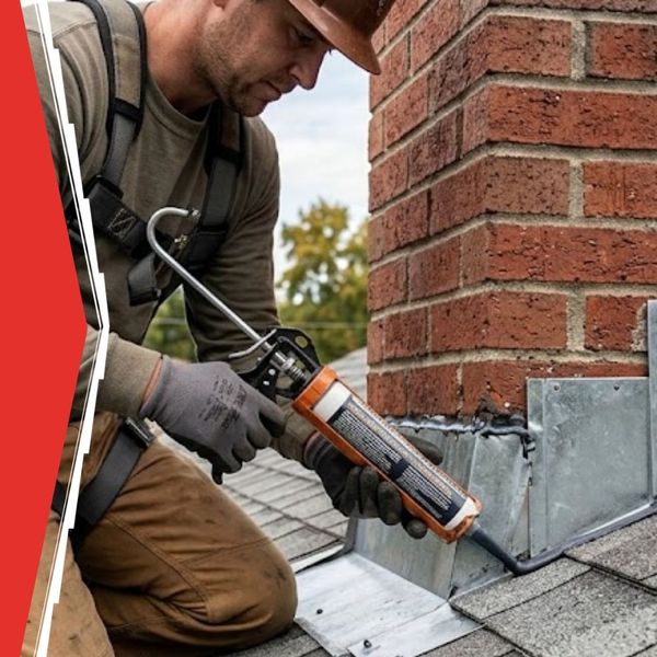 repair of flashing around chimney 