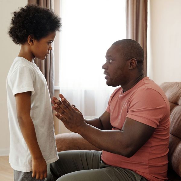 father speaking with son