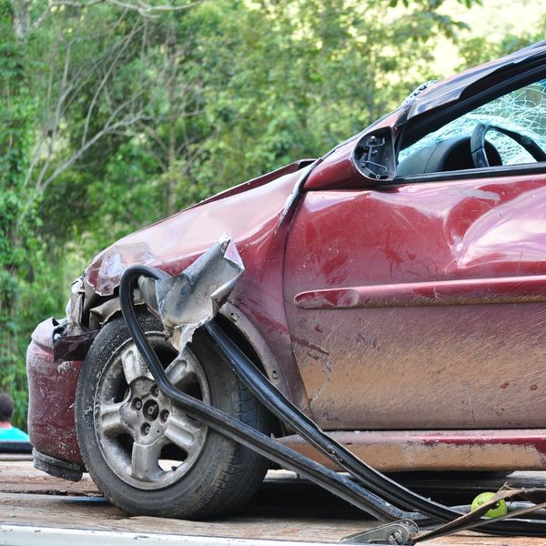 wrecked car