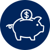 a piggy bank icon