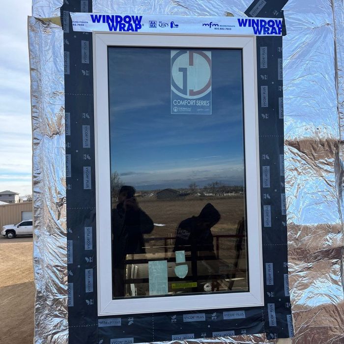 window being added to pole barn