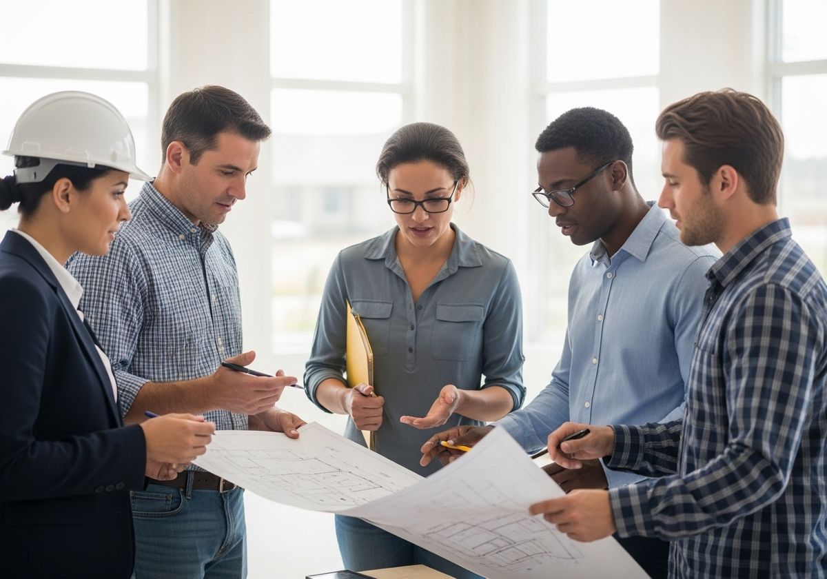 Architects Reviewing Blueprints
