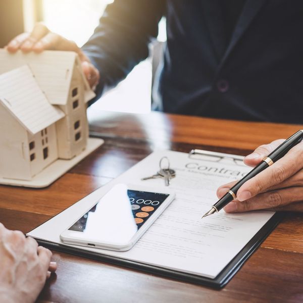 insurance papers at desk