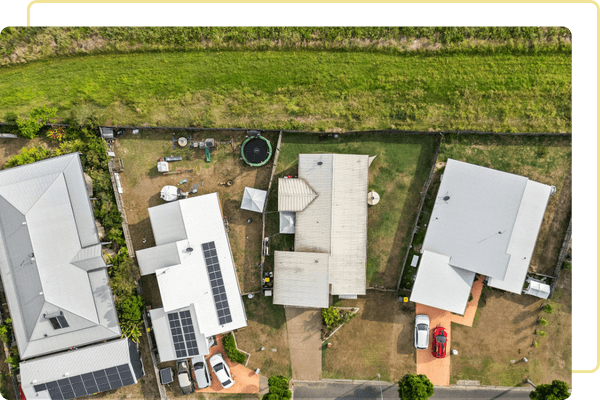 aerial view of homes