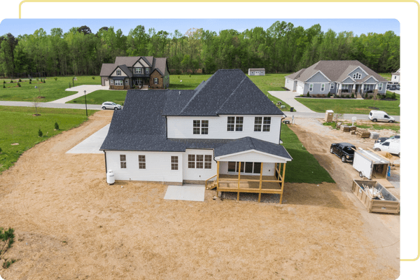 aerial view of home