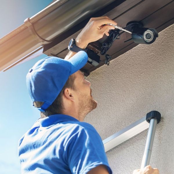 action phone systems installing home security camera