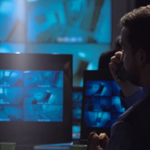 security team view security footage