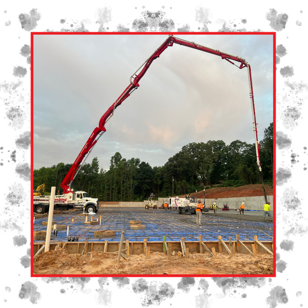 truck pouring cement
