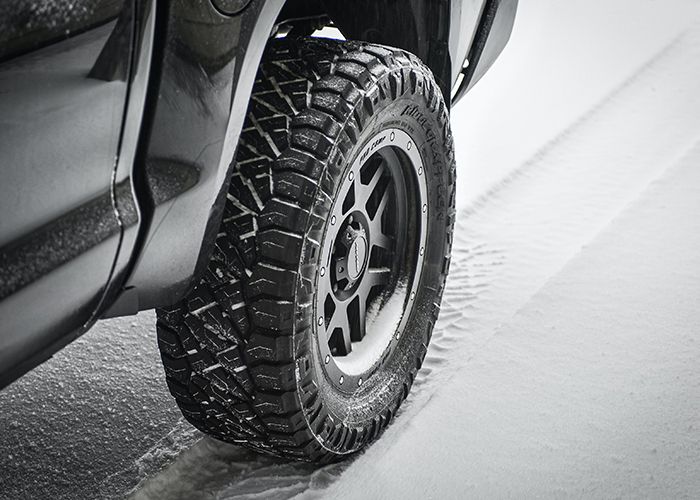 closeup image of winter tires