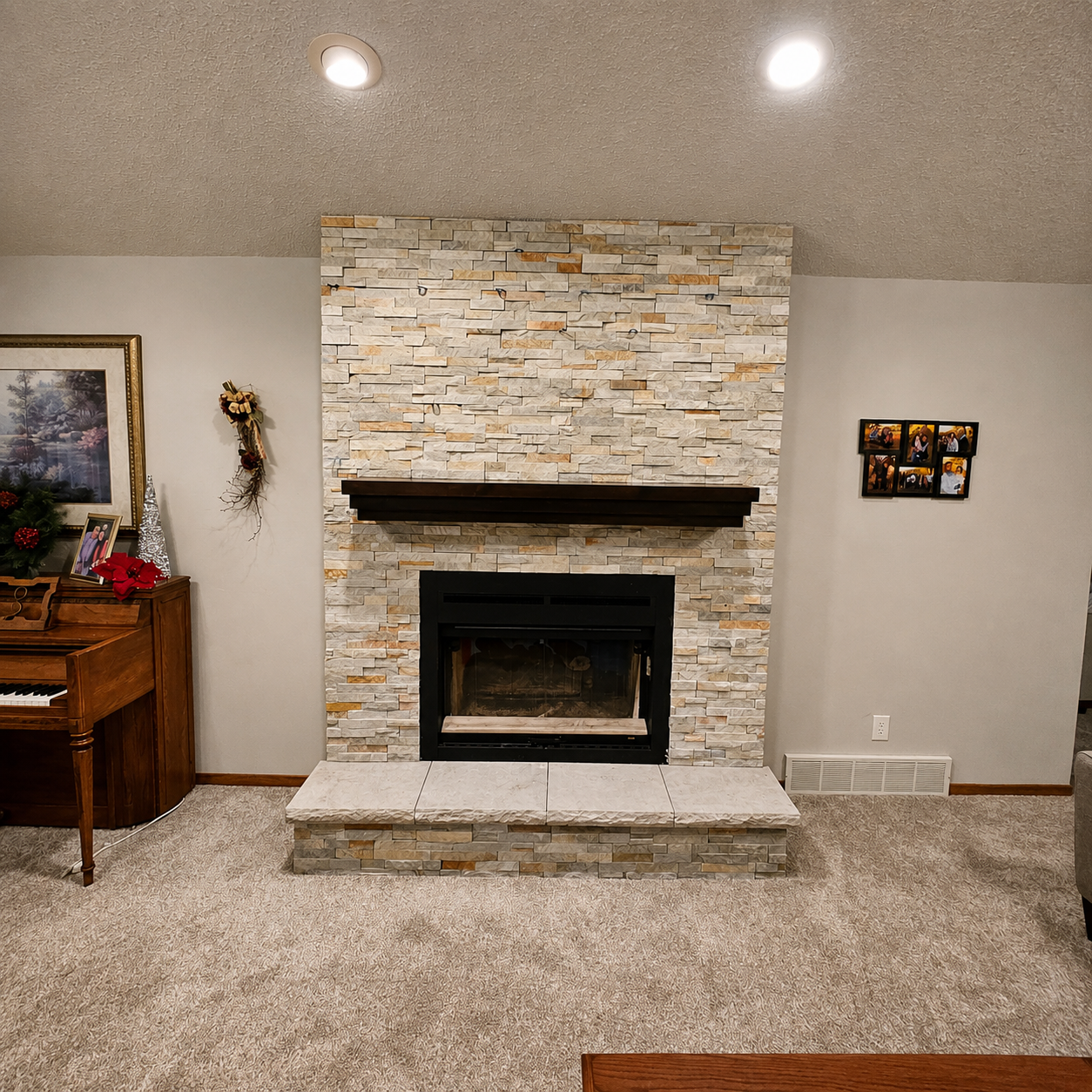 Stacked Stone Installation