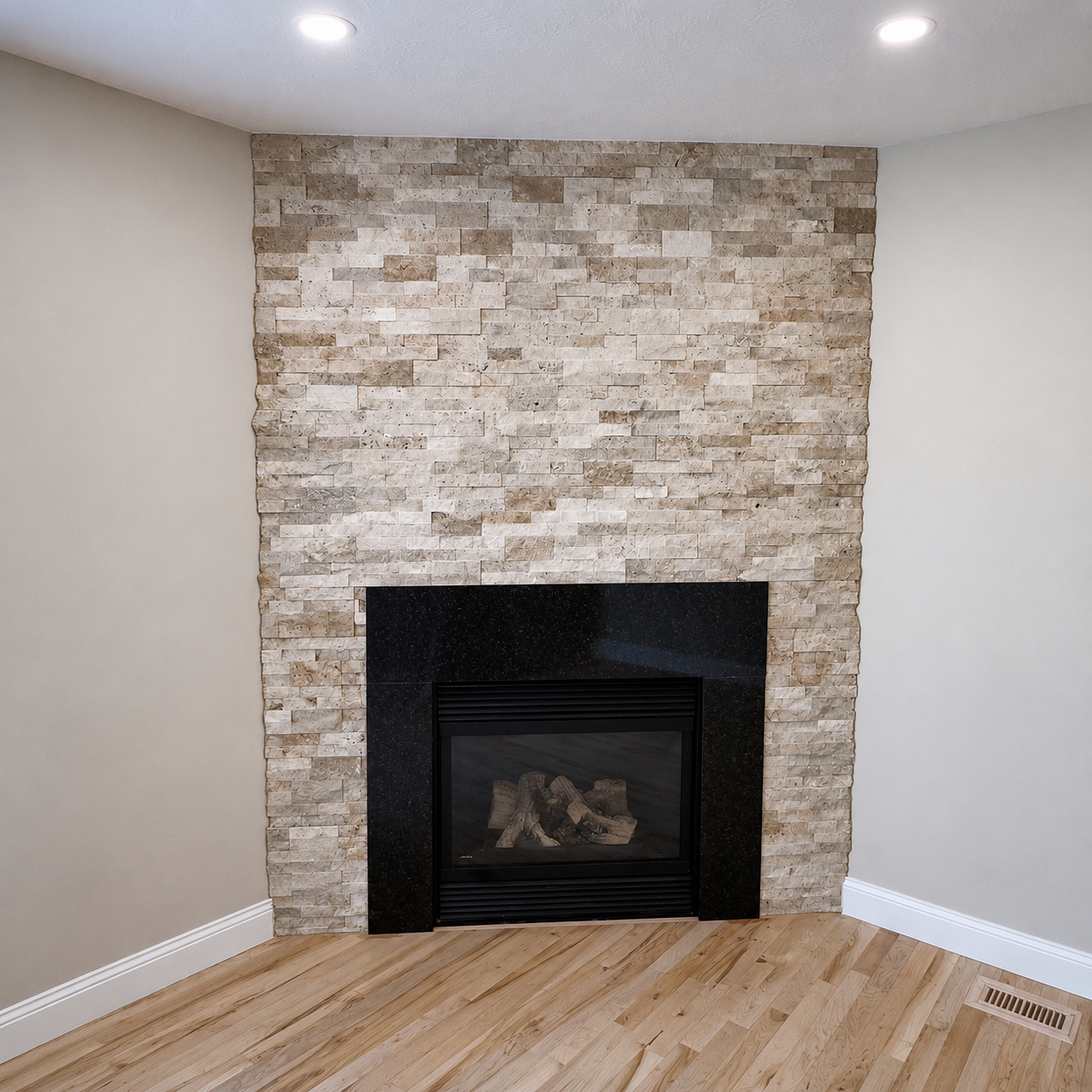 Stacked Stone Installation