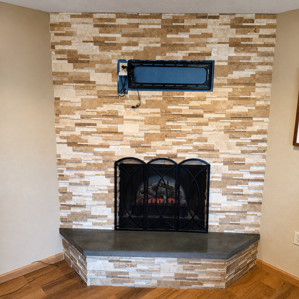 Stacked Stone Installation