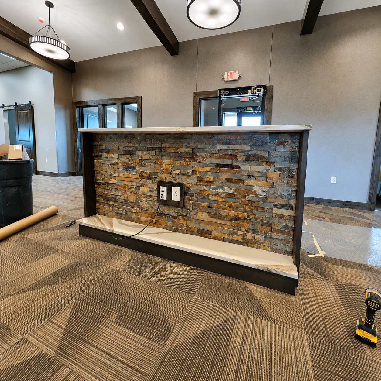 Stacked Stone Installation