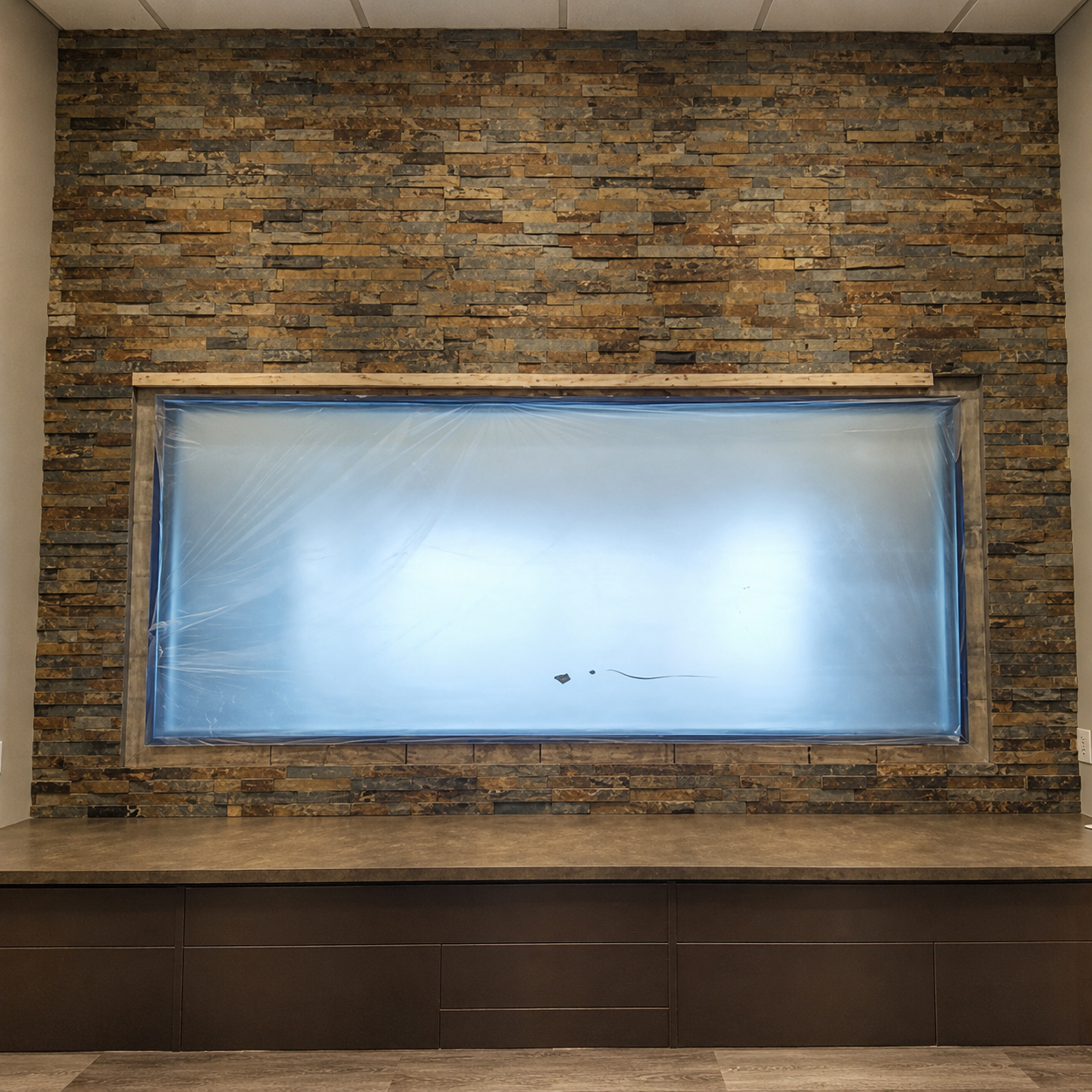 Stacked Stone Installation