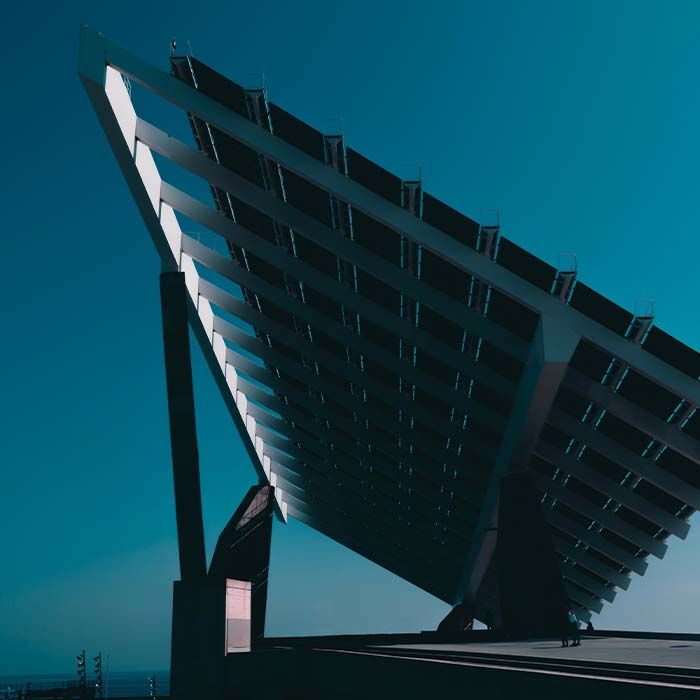 sideview of a solar panel