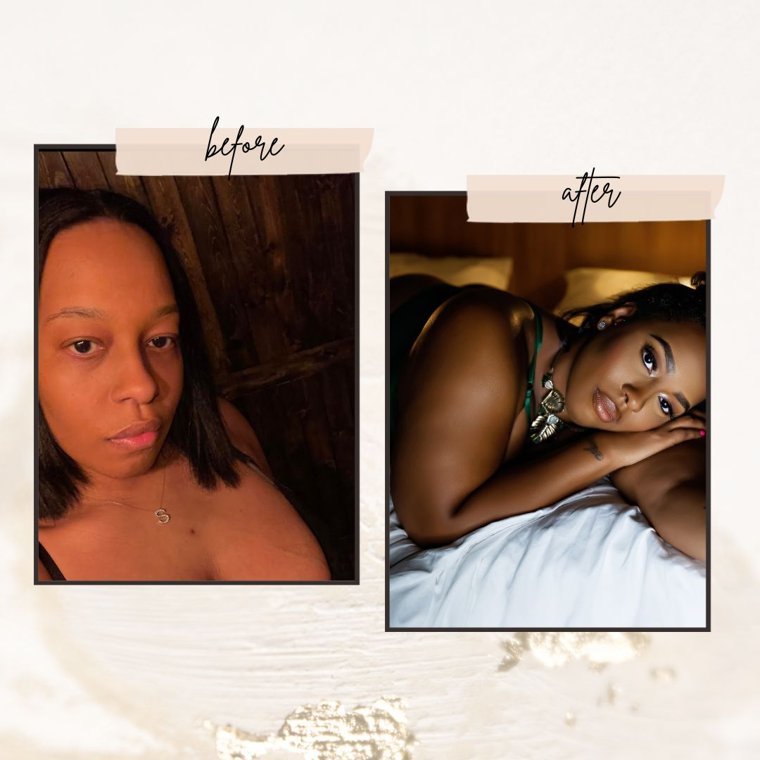 NYC boudoir photography Before and After -1
